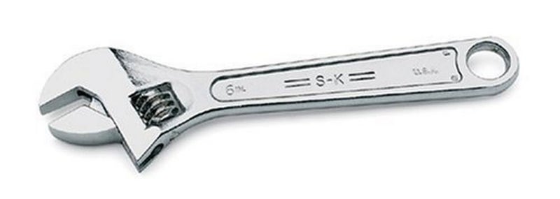 SK Tools USA 10"" Adjustable Chrome Wrench  1-1/8"" Jaw Capacity | 8010 - Image 1